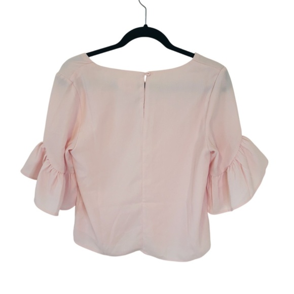 ShowPo Pink pastel Flounce sleeve Blouse SZ 6 - Picture 7 of 10